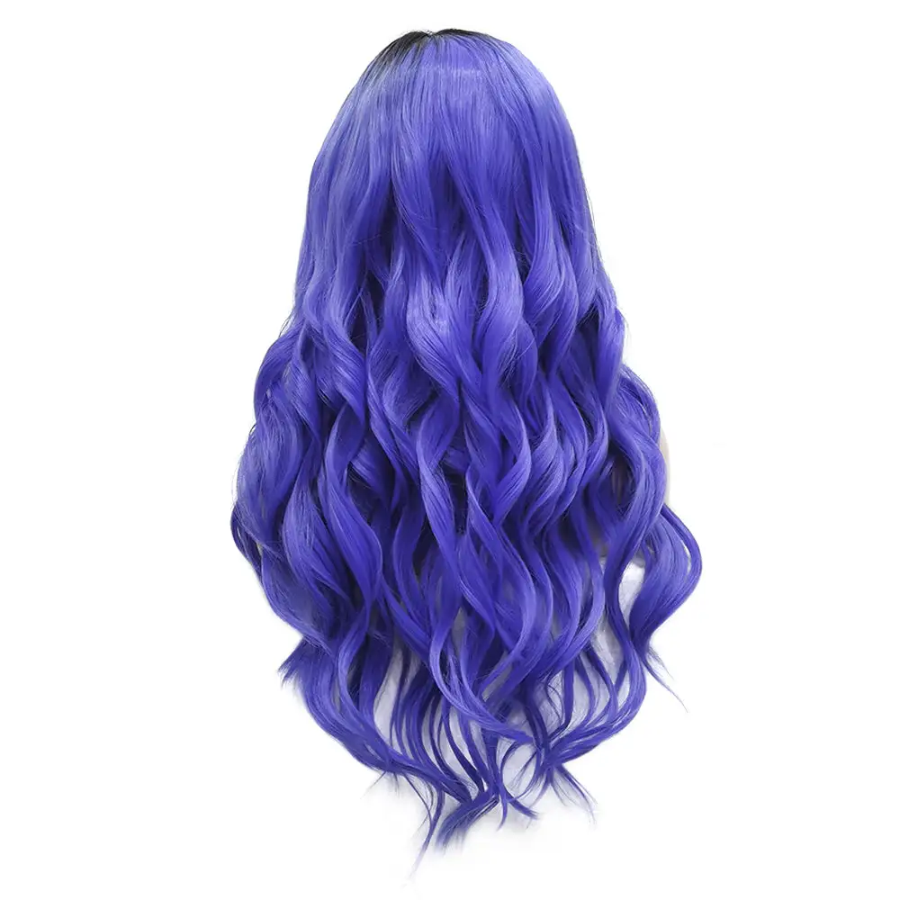 Celebrity Wig Premium Wig - Deep Root Neon Navy Lustrous Long Lace Front Wig - Image 2