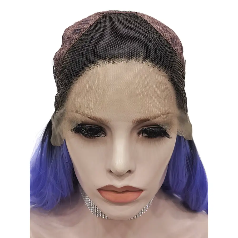 Celebrity Wig Premium Wig - Deep Root Neon Navy Lustrous Long Lace Front Wig - Image 4