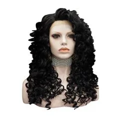 Celebrity Wig Premium Wig - Ebony Tight Curl Shoulder Long Lace Front Wig