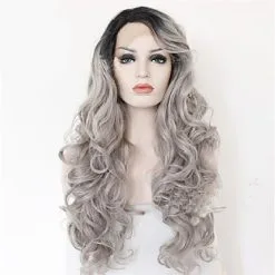 CJ Premium Wig - Fleek Ombre Black Grey Lace Front Wig